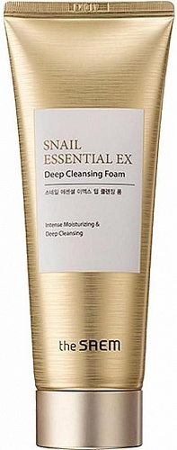 Пенка для умывания антивозрастная с улиткой The Saem Snail Essential EX Deep Cleansing