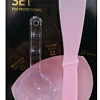 Косметический набор Анскин для нанесения альгинатных масок Розовый Anskin Beauty Set Pink (Rubber Ball Small/Spatula middle/Measuring Cup)