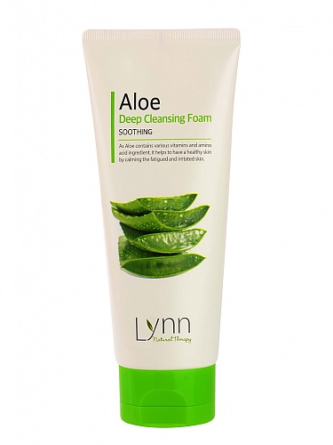 Пенка для лица очищающая с алоэ Welcos Natural Therapy Lynn  Aloe Deep Cleansing Foam