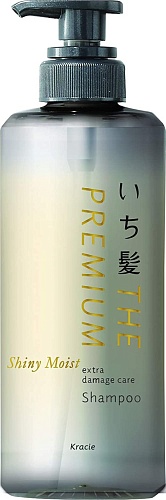 Восстанавливающий и увлажняющий шампунь для волос Kracie Ichikami The Premium Shiny Moist Shampoo