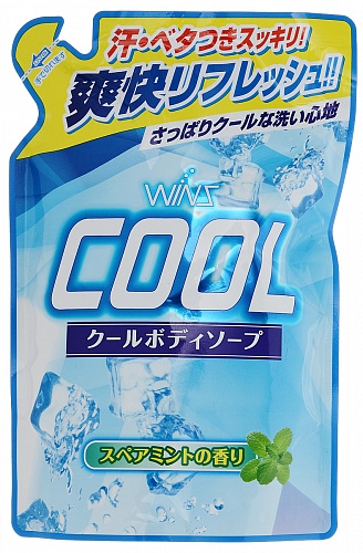 Гель для душа освежающий с ментолом мягкая упаковка Nihon Detergent WINS&amp;quot; &amp;quot;Cool