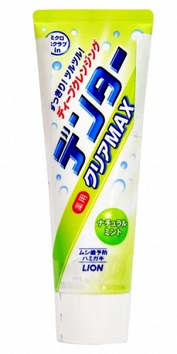 Зубная паста с микрогранулами для защиты от кариеса Lion Denta Clear Max Natural Mint