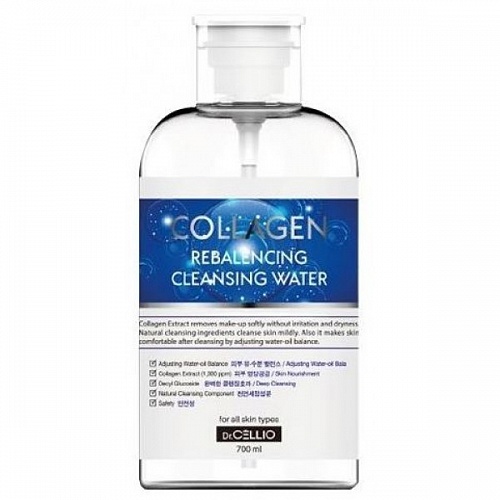 Очищающая вода с коллагеном Dr. CELLIO Collagen Rebalencing Cleansing Water