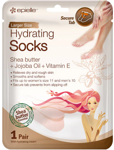 Увлажняющие носочки для сухой кожи ног Epielle Hydrating Socks