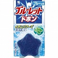 Таблетка для бачка унитаза очищающая и дезодорирующая, с эффектом окрашивания воды Kobayashi Bluelet Dobon Double Blue Mint