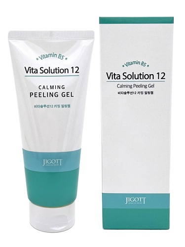 Успокаивающий пилинг-гель для лица с витамином B5 Jigott Vita Solution 12 Calming Peeling Gel
