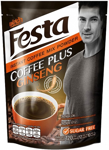 Напиток кофейный растворимый с женьшенем FESTA Coffee Plus Ginseng