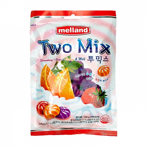 Карамель фруктовая со сливками (апельсин, виноград, клубника) Melland &amp;quot;Two mix candy&amp;quot;