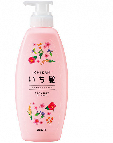 Шампунь для придания объема поврежденным волосам с ароматом граната Kracie Ichikami