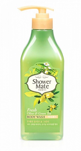 Гель для душа Шауэр Мэйт Оливки и зеленый чай Kerasys Shower Mate Body Wash Fresh Olive &amp; Green Tea