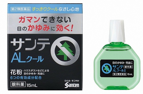 Капли для борьбы с аллергическими проявлениями Santen (с охлаждающим эффектом)