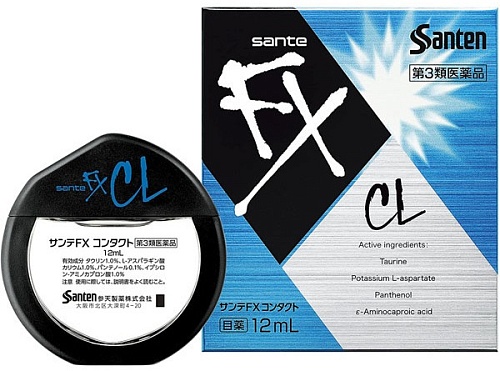 Освежающие глазные капли при ношении контактных линз Santen FX CL