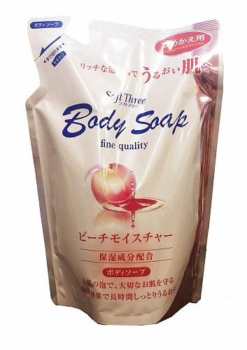 Глубокоувлажняющее крем-мыло для тела с экстрактом персика Mitsuei Soft Three, 400 мл