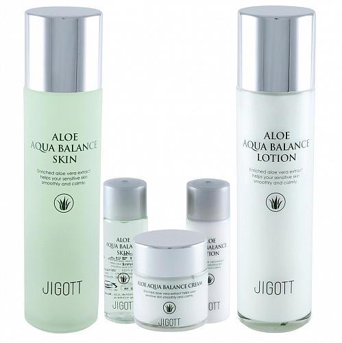 Набор для лица с Алоэ Jigott Aloe Aqua Balance Skin Care 3Set